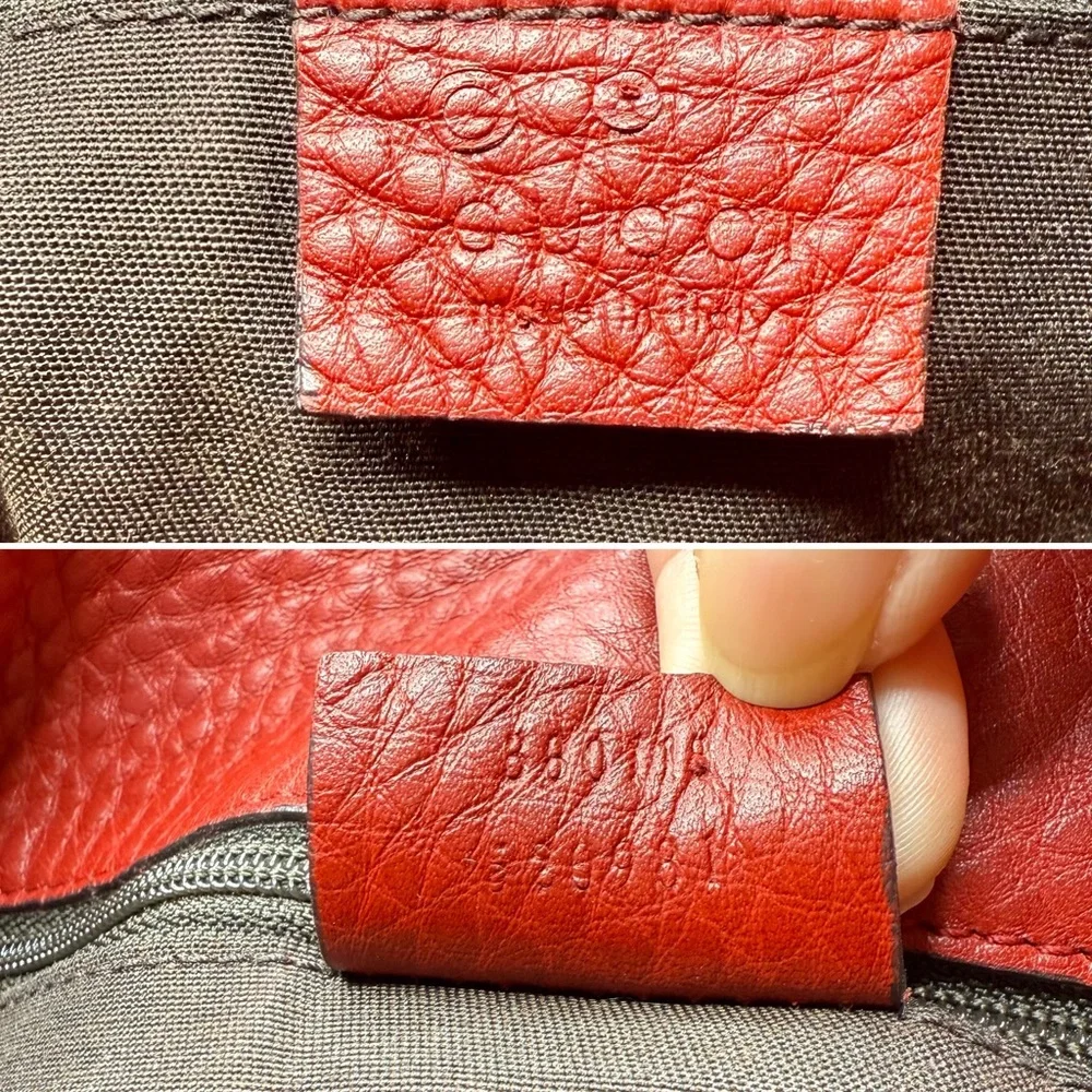 Authentic Gucci dark red leather large tote bag - Picture 14 of 16